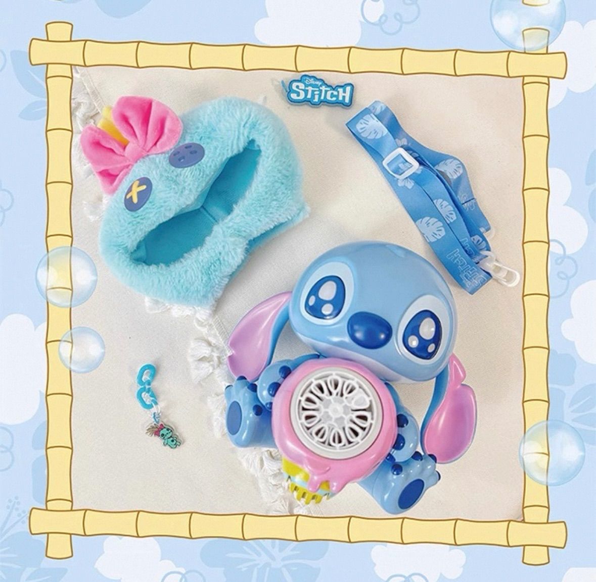 アメリカスティッチシャボン玉 ゲームセンター限定非売品・未使用:スティッチ「ハンディシャボン玉