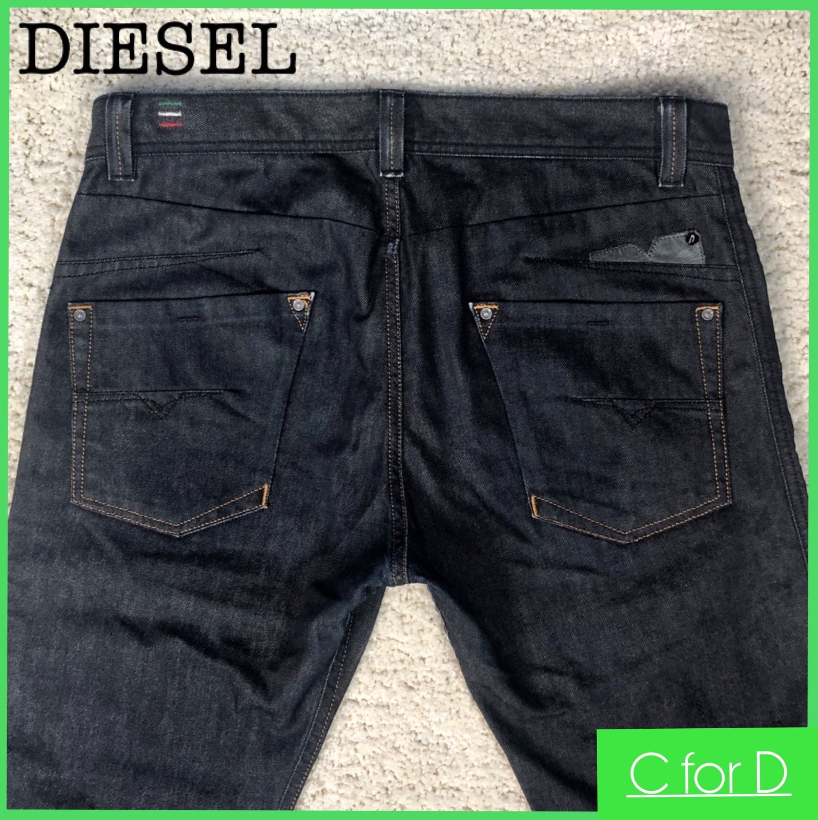 ☆DIESEL☆W34 ディーゼル DARRON レギュラー スリム テーパード 黒系