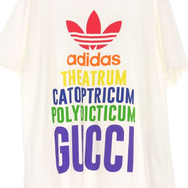 グッチ GUCCI × adidas 22AW ロゴ コットンジャージー Tシャツ