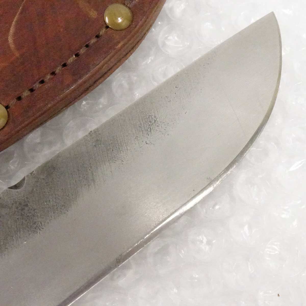 north-river-custom-knives L6 high carbon tool steel ナイフ レザーシース付き north-river-custom-knives L6 high carbon tool steel ナイフ