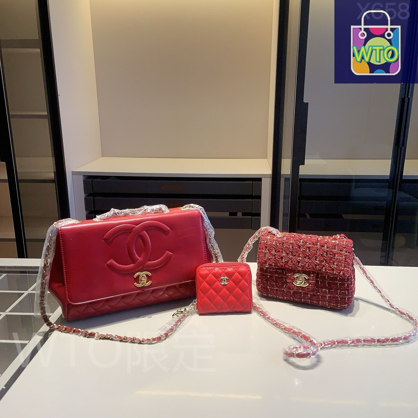 今日特価】Chanel X660 3点セット, チェーンバッグ＆スクエア