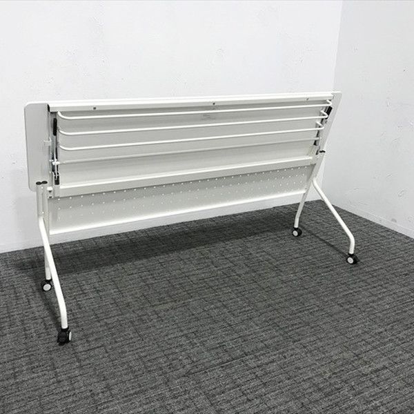 会議テーブル フラップ式 幕板付 ホワイト MARWIL-DEMENAGEMENTS_CH