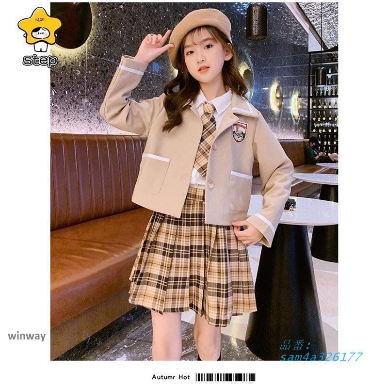 赤字覚悟!卒業式 子供服 フォーマルスーツ 入学式 スーツ 女の子 発表会 ワンピース 卒服 高校生 レデイース チェック柄 シャツ 中小学生 ネクタイ付き キッズ am4a326177