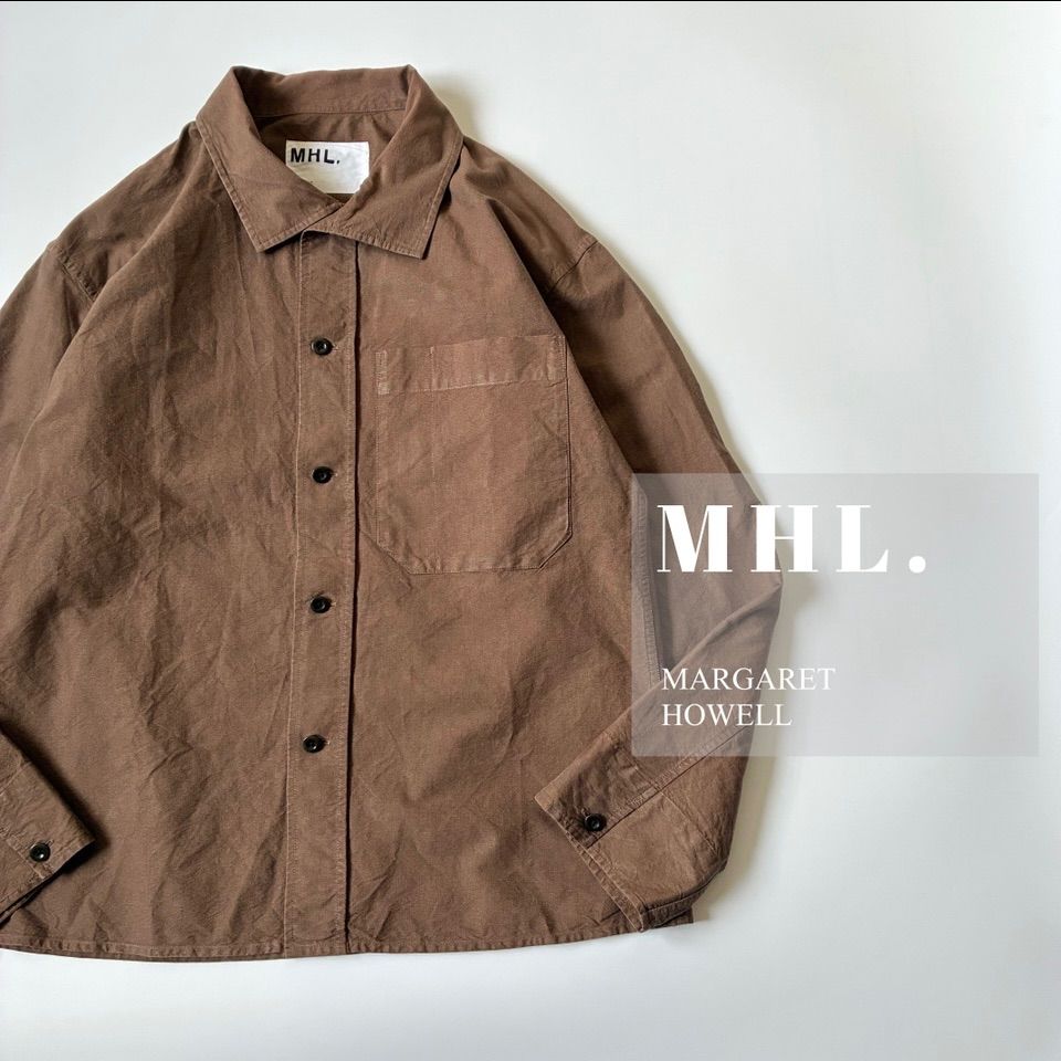 MHL. カーキ コットンジャケットシャツ MHL. / コットン エンドオンエンド シャツジャケット - メルカリ