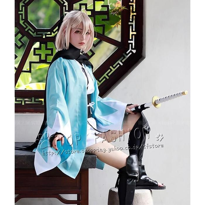 Fate Grand Order 風桜セイバー 桜saber 沖田総司 FGO コスプレ衣装COSPLAY コスチューム イベント 仮装 変装 ウィッグ追加可A1015