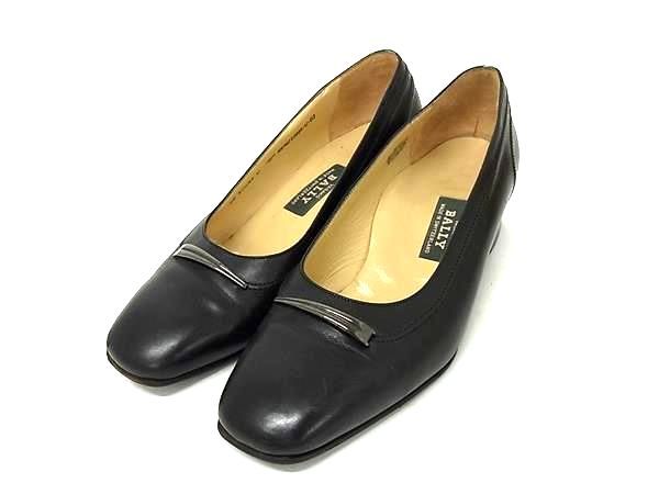 BALLY バリー レザー ヒール パンプス 表記サイズ 4 1/2 (約22.0㎝) 靴