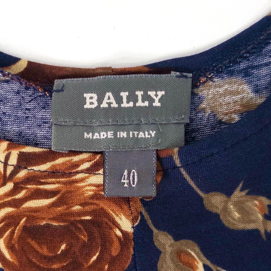 BALLY バリー 花柄フラワー柄 2点セットアップ上下セット ジャケット-ワンピース 紺ネイビー 40 Lサイズ WWW_USTAUSTRALIA_COM_AU