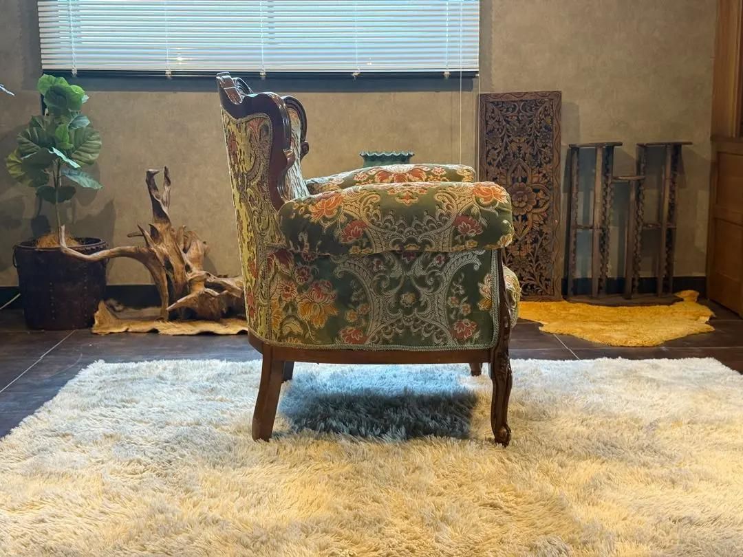 アームソファ 猫脚