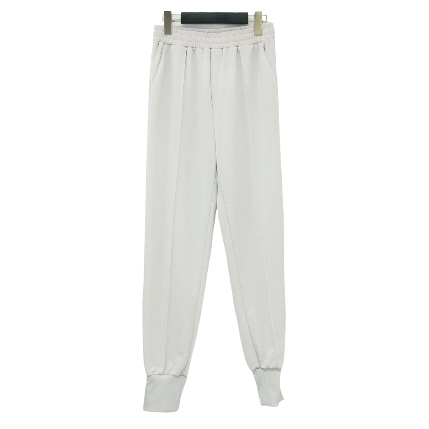 BABYLONE バビロン パンツ ライトベージュ | 22春夏 ジョグ ジャージー パンツ | イージーパンツ | テーパード 裾リブ ウエストゴム | ボトムス ズボン レディース