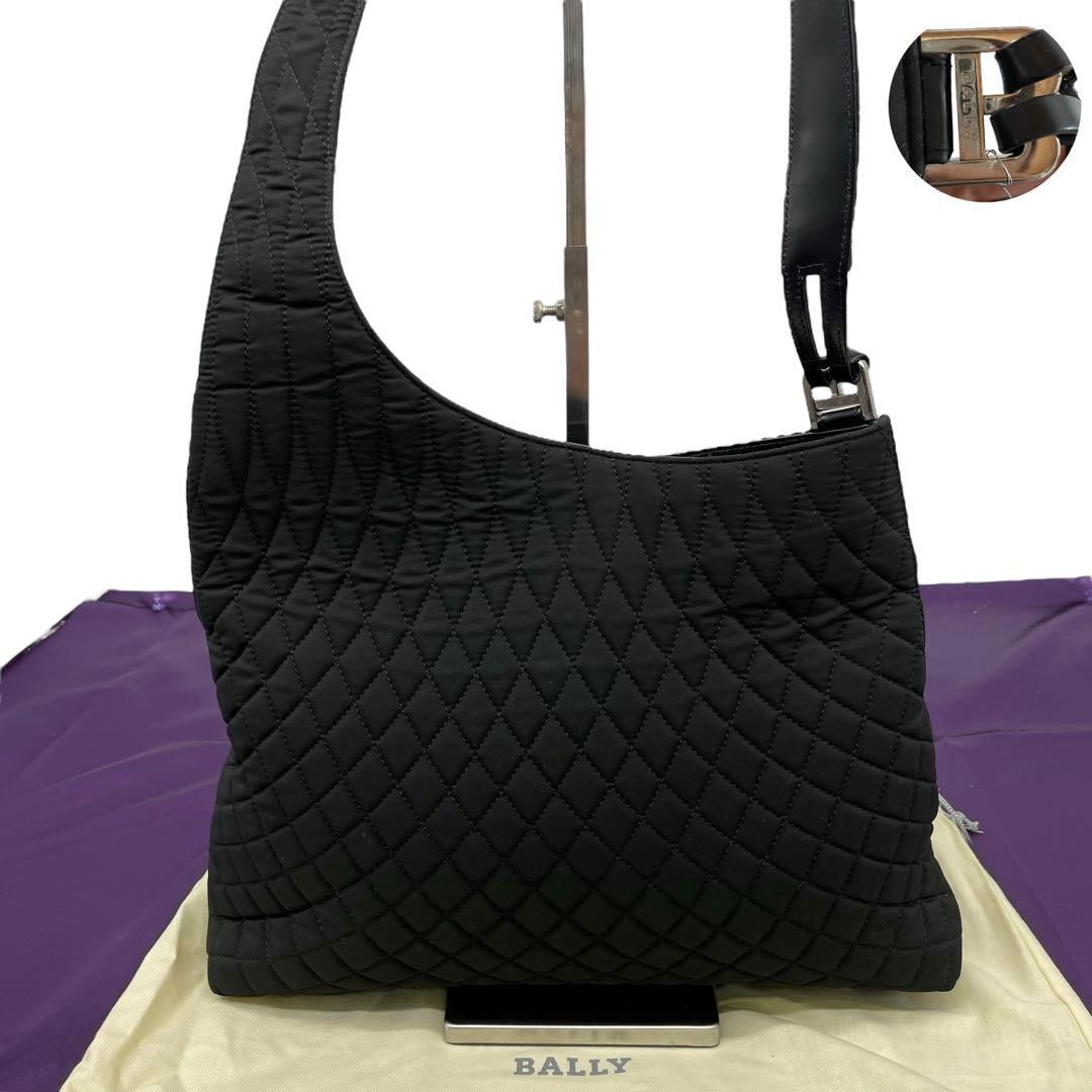 BALLY バリー ハンドバッグ キルティング ナイロン ブラック レディース