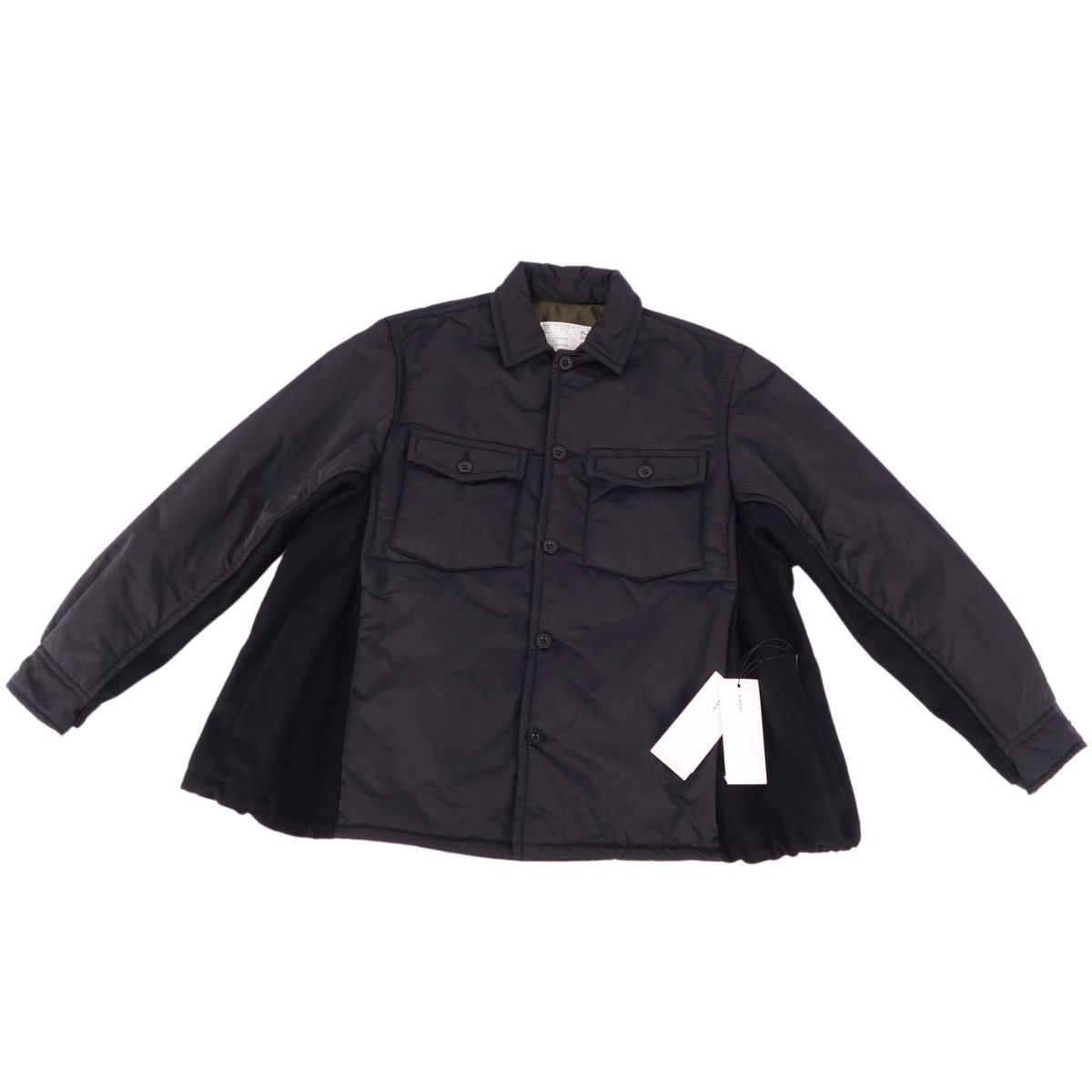 極美品 サカイ Sacai ジャケット 22AW Sports Mix Padded Shirt 中綿 