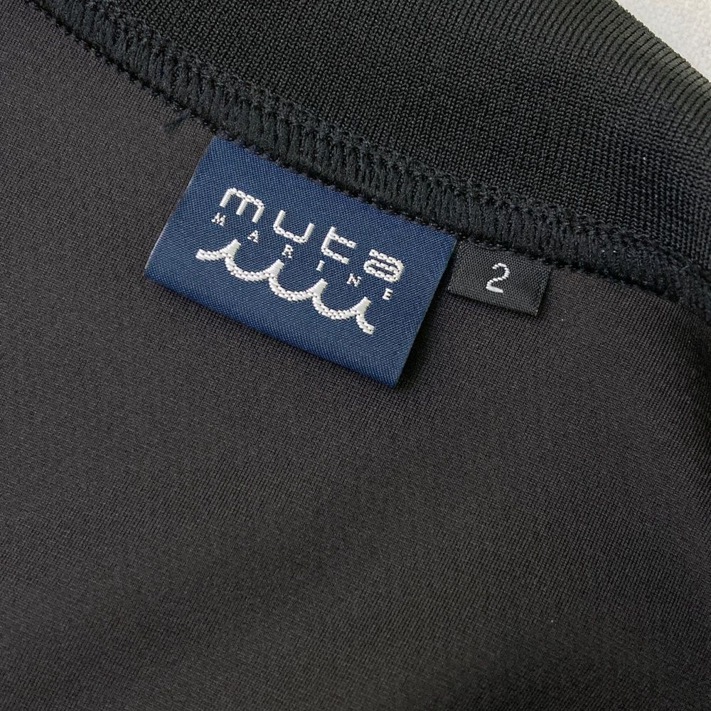 サイズ：2 MUTA MARINE ムータマリン  ノースリーブ ニットワンピース  ブラック系 [240101493327] ゴルフウェア レディース ストスト サイズ：2 MUTA MARINE ムータマリン ノースリーブ ニット