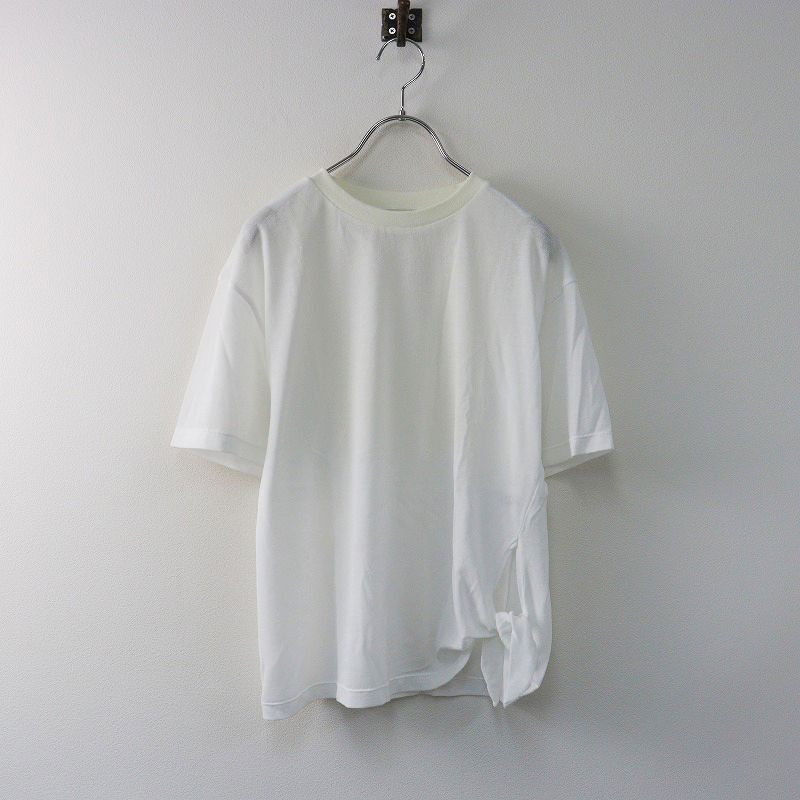 マークケンリードミノタン MARK KENLY DOMINO TAN コットン サイドリボン半袖カットソー M|ホワイト Tシャツ 2400014355314