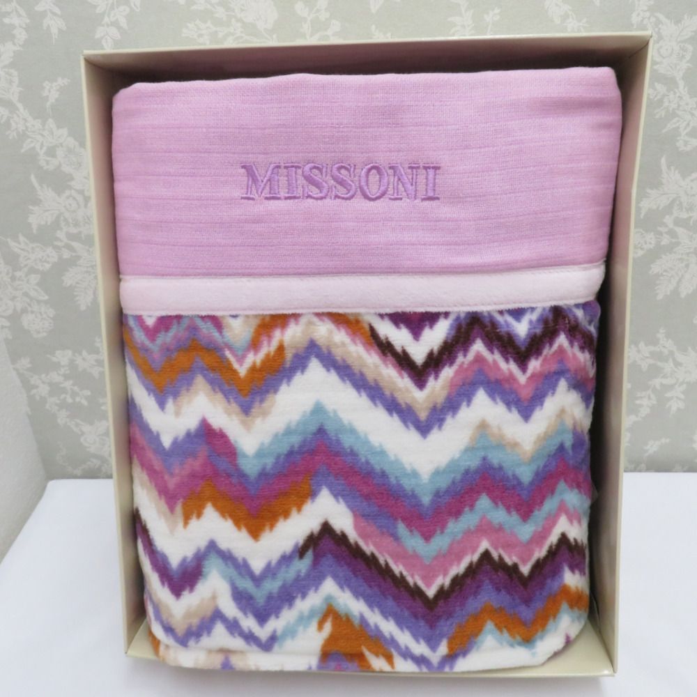 MISSONI シール織綿毛布2枚セット140㎝×200㎝ ミッソーニ ❤︎シール