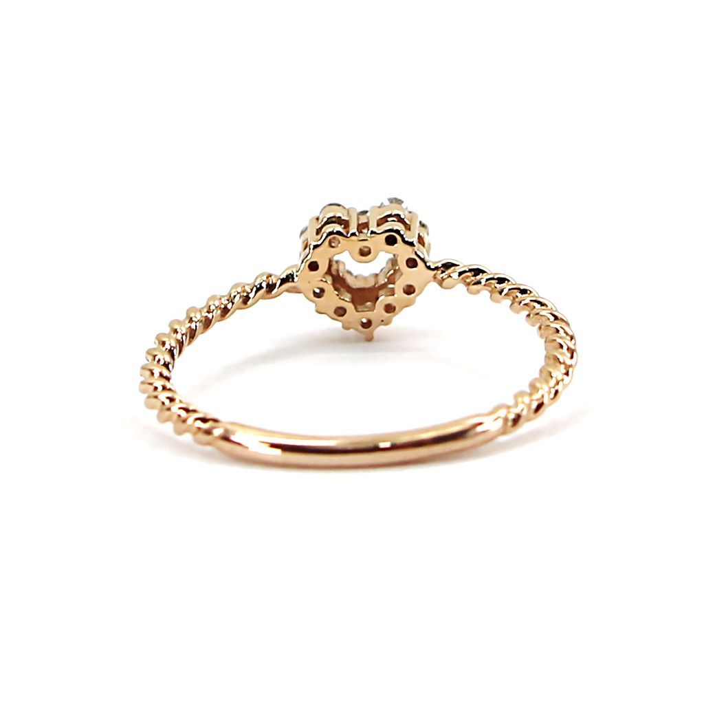 指環 ROCCA／ロッカ K18 ダイヤモンド 0.06ct ＃4 ハートリング