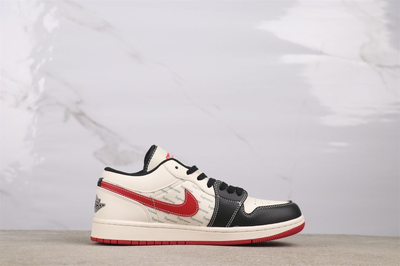 今日 Jordan XX2425-025 ジョーダン 1 ローカット ベージュブラックレッド-MM輸入