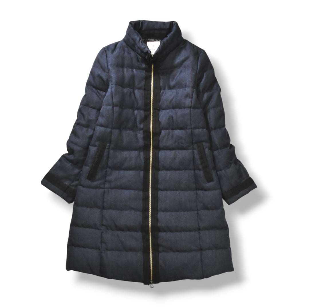 上質】 ランバン オン ブルー LANVIN en Bleu ヘリンボーン柄 ダウン