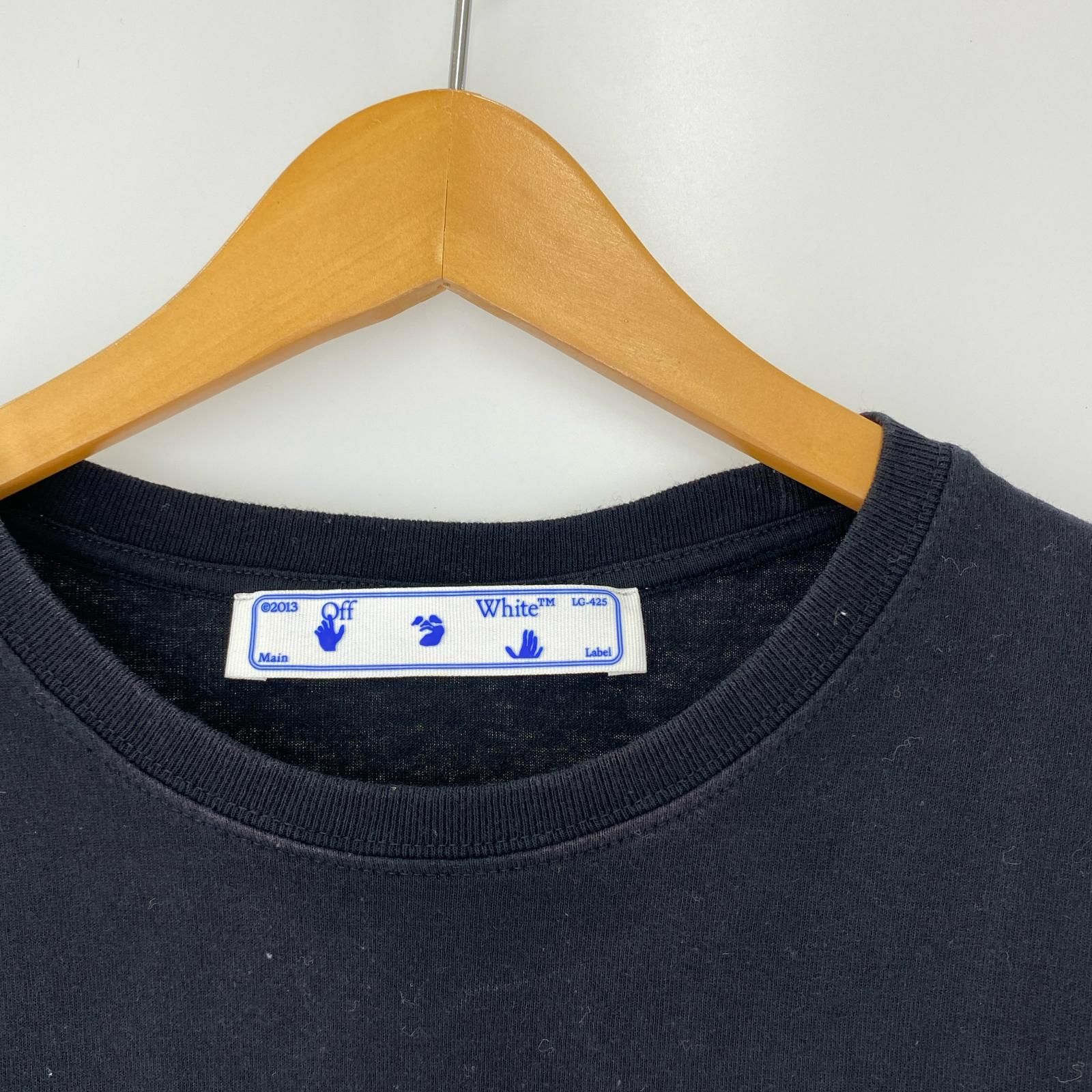 OFF-WHITE オフホワイト バックサイドプリントカットソー sizeM ブラック