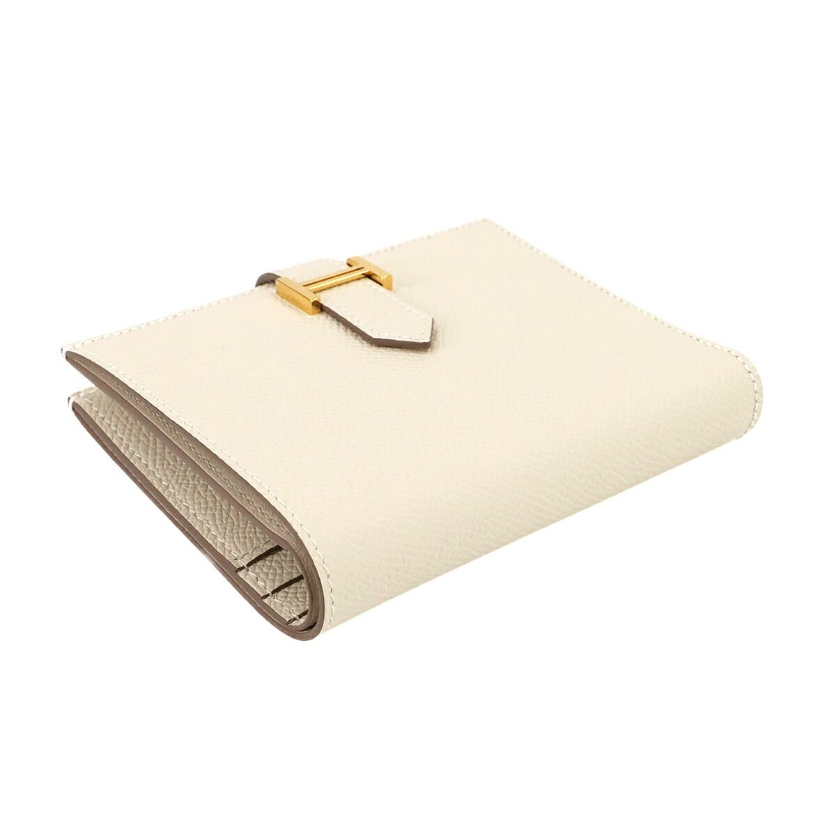 エルメス ベアンコンパクト 二つ折り財布 エプソン クレ ゴールド金具