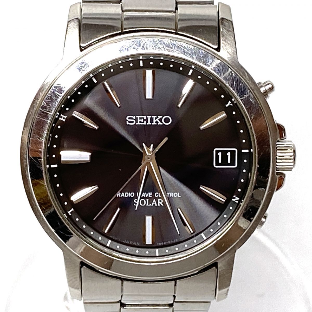 SEIKO セイコー 7B52-0AF0 電波ソーラー 腕時計 メンズ ※中古