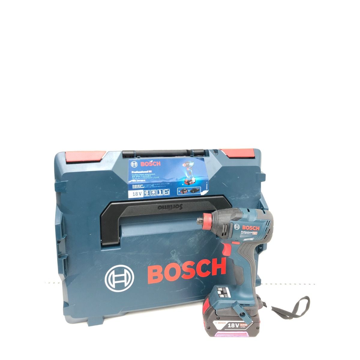 BOSCH 電動工具 コードレス式 18V 充電式インパクトドライバ 充電器 充電池2個 ケース コネクティビティチップ付 GDX18V-210C