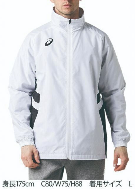 asics アシックス UX WVN FZ JKT ブリリアントホワイトxパフォーマンスブラック S 2063A072 100 | スポーツ スポーツウェア ボトムス パンツ ウオームアップパンツ ジャージ 長ズボン 起毛 ウエア ユニ