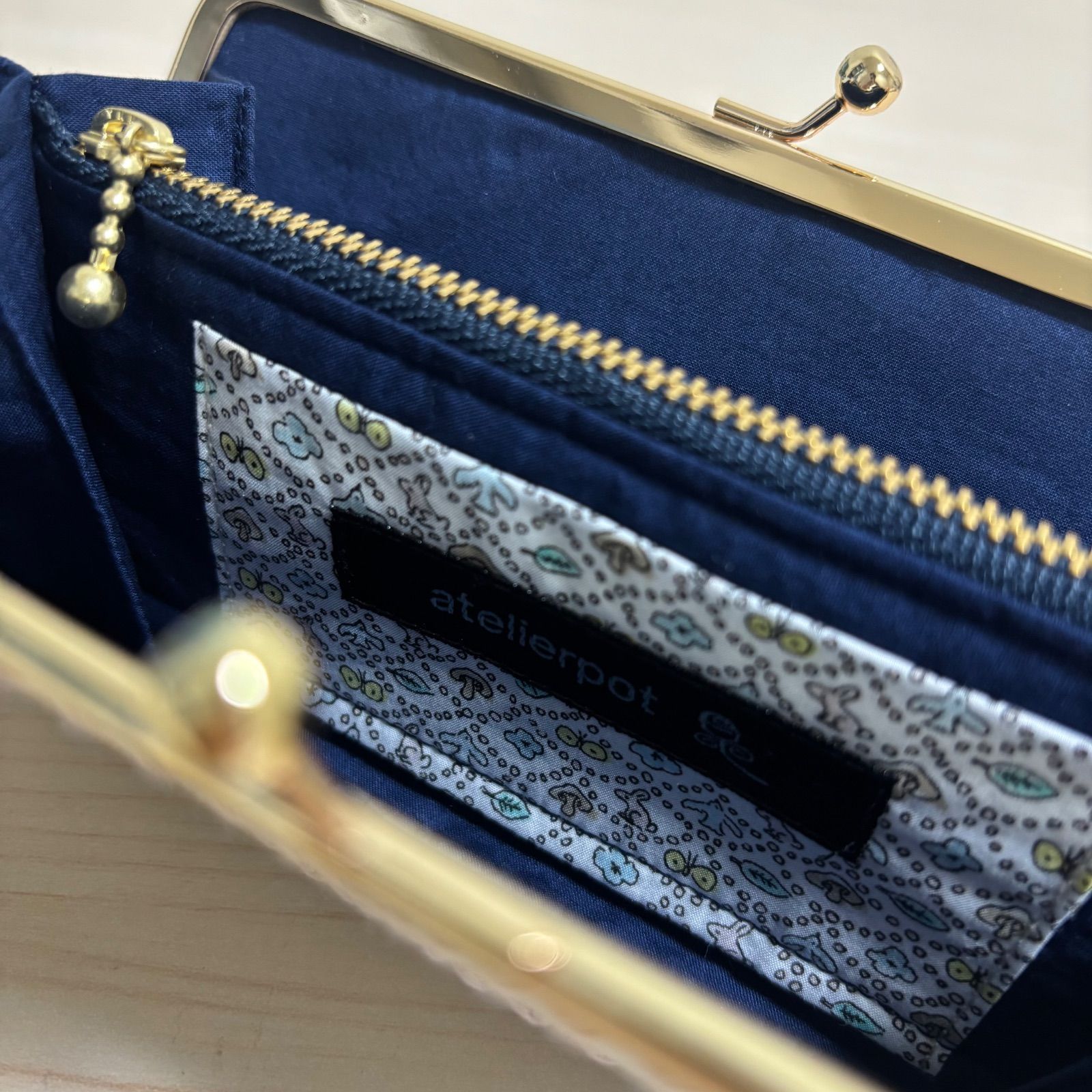 ☆ミナペルホネン☆tambourine lightblueのがま口財布☆持手付 - メルカリ