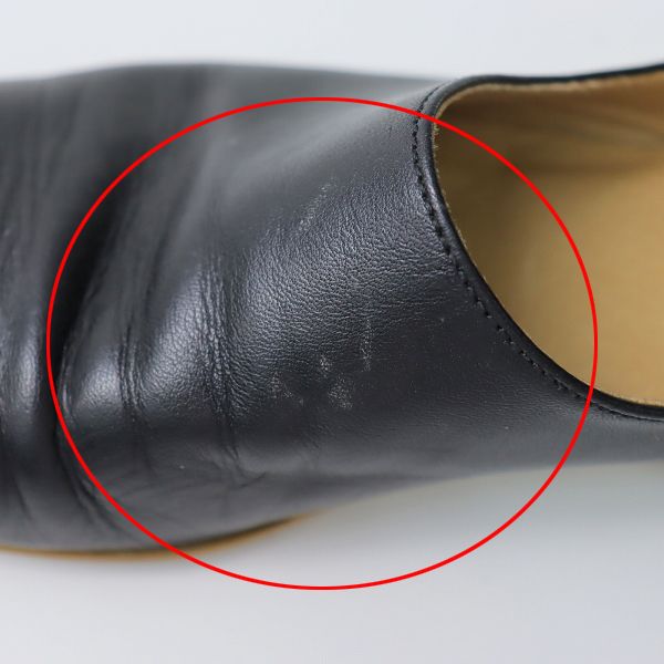 que shoes キューシューズ plain レザー シューズ S/ブラック 靴
