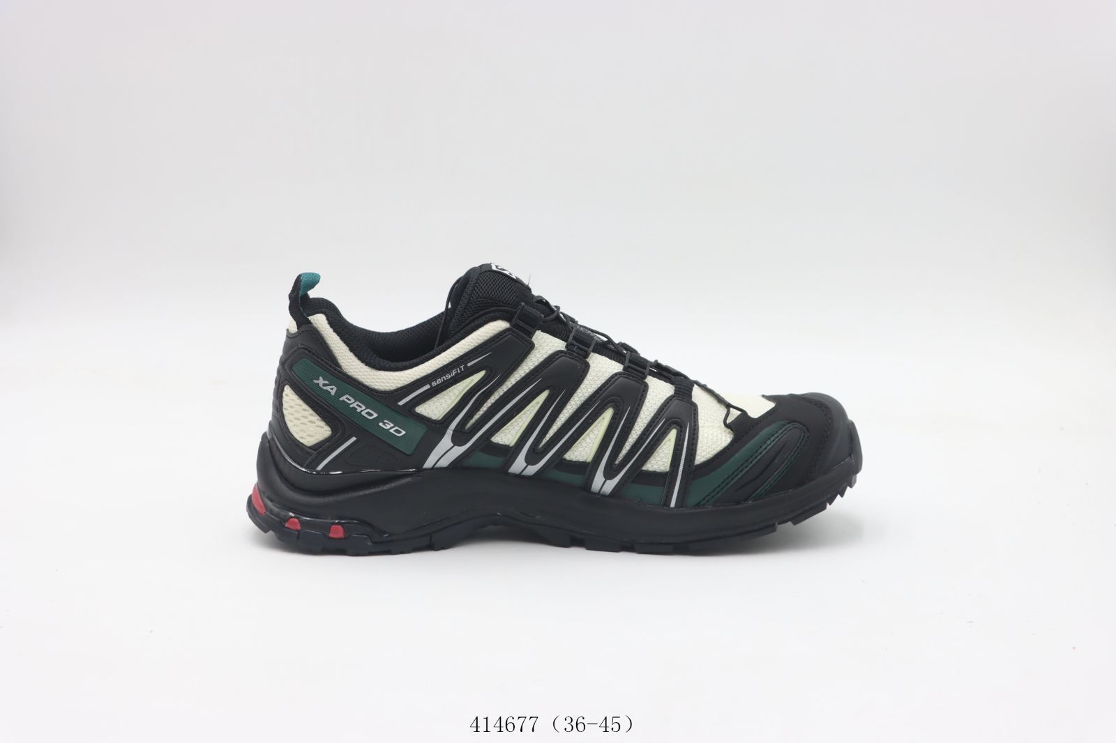 今日 サロモン Salomon 白黒緑 414677