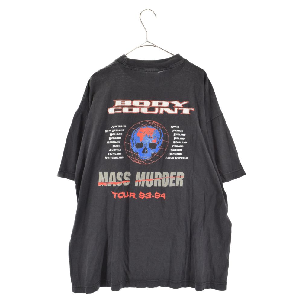 VINTAGE (ヴィンテージ) 90s BODY COUNT ICE-T MASS MURDER TOUR 93-94 ボディカウント マスマーダー  Tシャツ ブラック - メルカリ