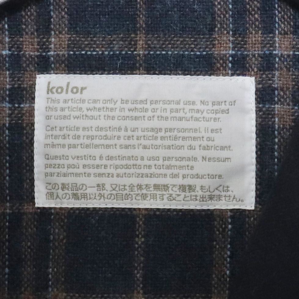 kolor 22AW コーティングフランネルコート kolor 22AW コーティングフランネルコート