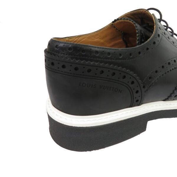 美品 ルイヴィトン メダリオン ウイングチップ レザー 外羽根 レース