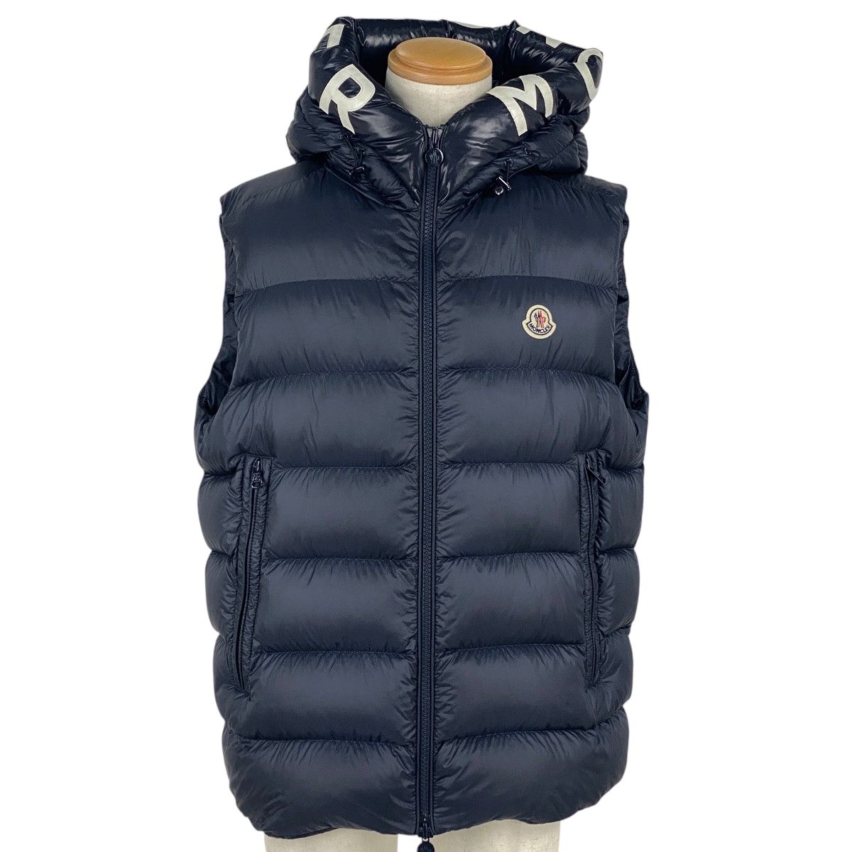MONCLER ネイビー ダウンベスト フード付き MONCLER ネイビー ダウンベスト フード付き