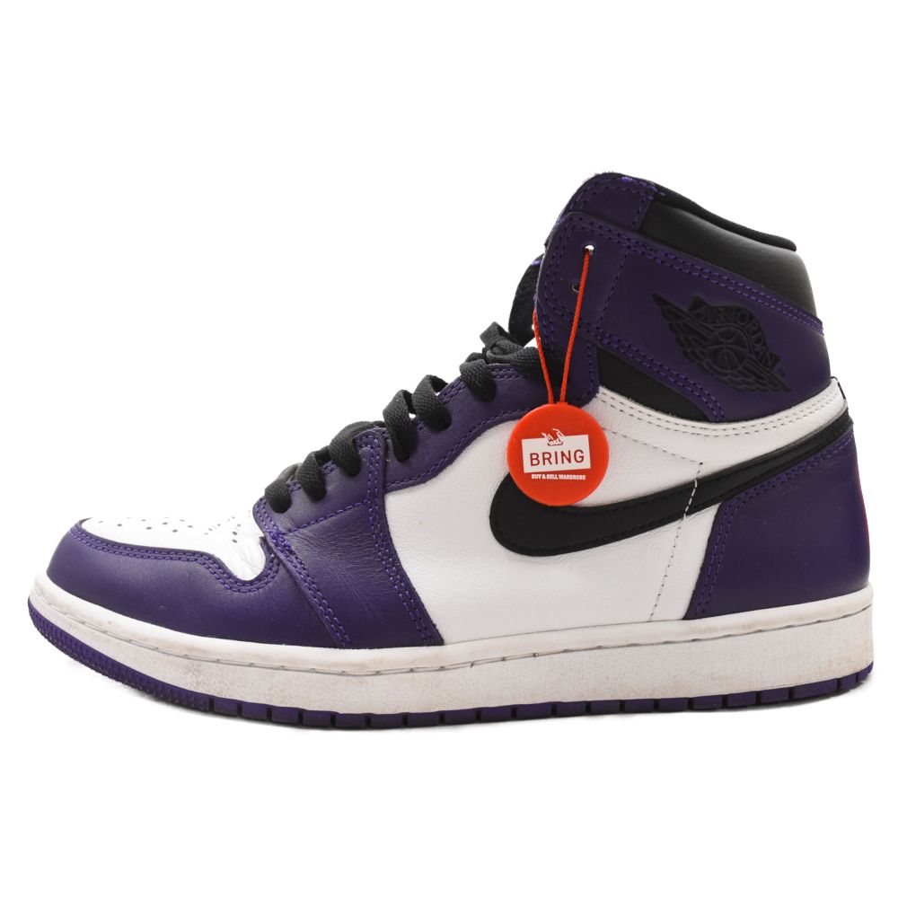 NIKE (ナイキ) AIR JORDAN 1 RETRO HIGH OG COURT PURPLE エアジョーダン1 コートパープル  ハイカットスニーカー US9.5/27.5cm 555088-500 - メルカリ