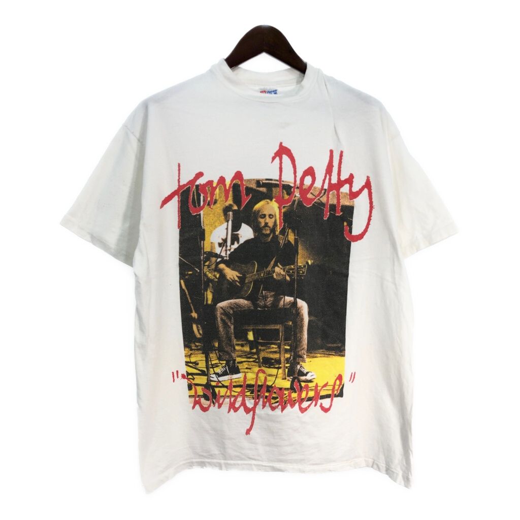 90年代 Tom Petty トム ペティ 1995 ツアー 半袖Ｔシャツ ホワイト メンズ X-LARGE 古着 U0751