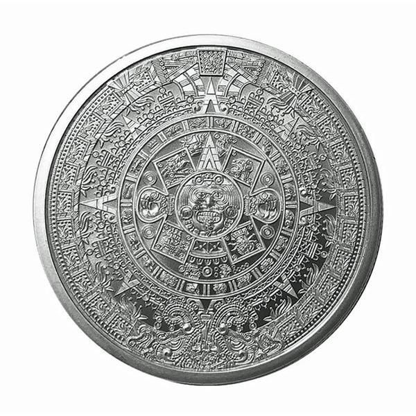 メキシコ アステカ・カレンダー シルバーラウンド銀貨 1オンス - 輸入