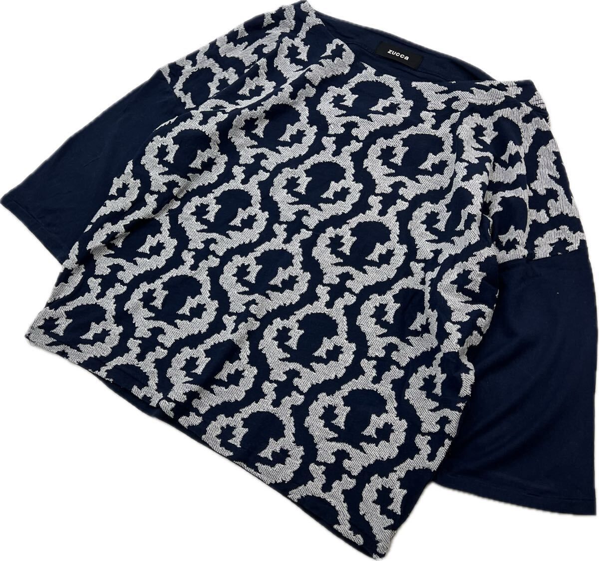 ZUCCa ☆ デザイン 柄 カットソー ワイドシルエット Tシャツ 半袖 