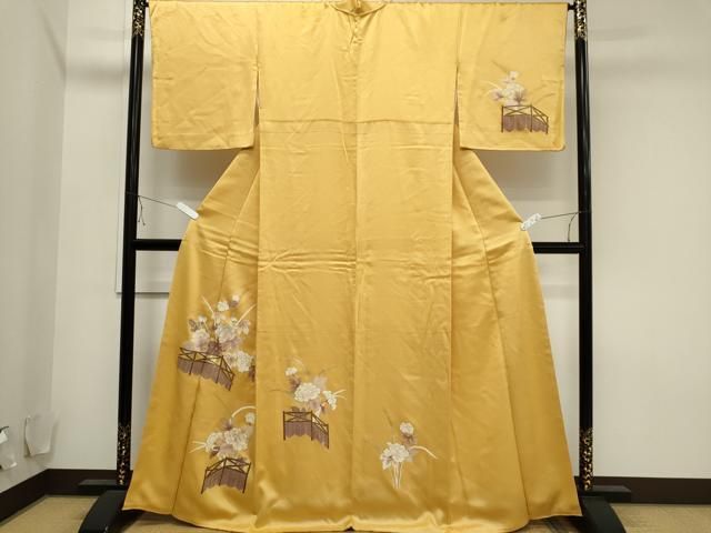 平和屋着物○訪問着 動物飛鶴笹文 金彩 正絹 逸品 CAAV9371ze