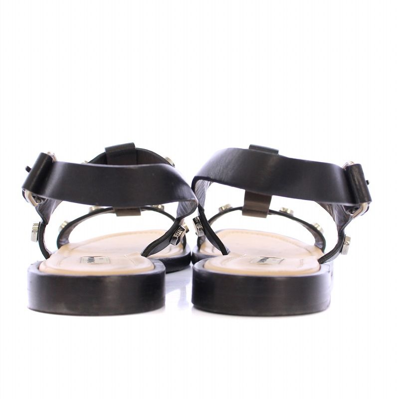 バレンシアガ BALENCIAGA Tストラップサンダル フラット レザー