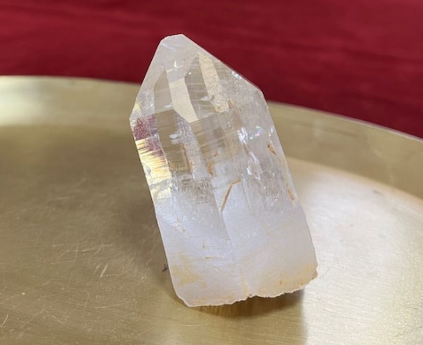 高品質 ヒマラヤ産 マニハール水晶 ポイント 自立 83g 原石 天然石 鉱物 標本