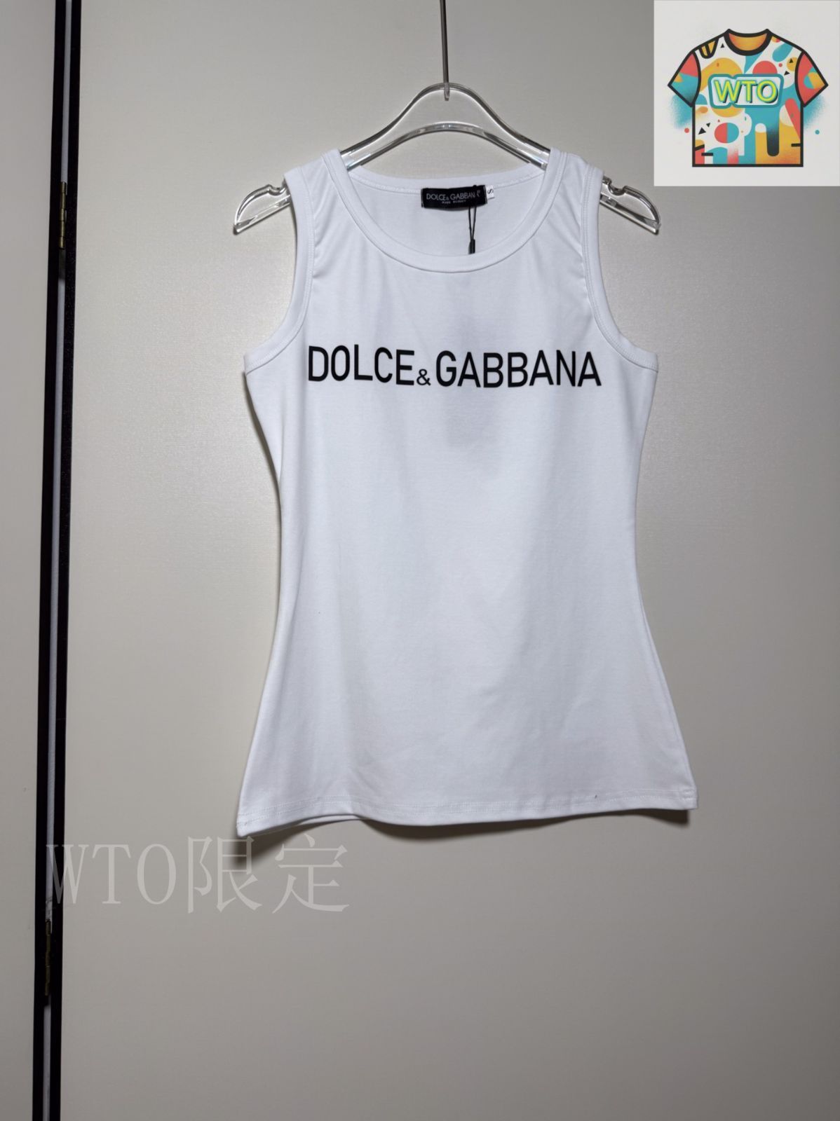今日WTO】Dolce&Gabbana Logo Print Sleeveless Tank Top