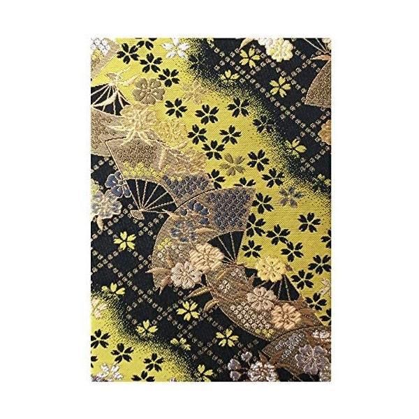 千糸繍院 御朱印帳XL【黒瑠璃彩花】西陣織 金襴装丁/刺繍文字 蛇腹