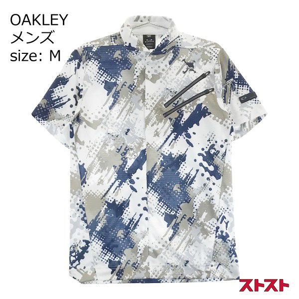 OAKLEY オークリー FOA405133 2023年 半袖ポロシャツ 総柄 ホワイト系