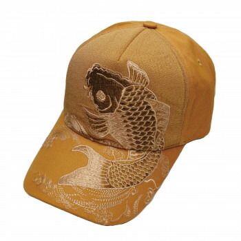 大西賢製販 Ripple 刺繍綿キャップ モノトーン鯉 ブラウン H32BR-SC01