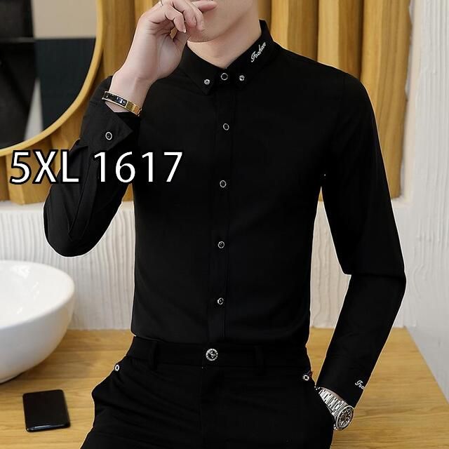 5XL 1617 メンズ ファッション 服 用 オシャレ シンプル 大人 かっこいい ストリート 夏コーデ トップス ホワイト シャツ カジュアル 長袖