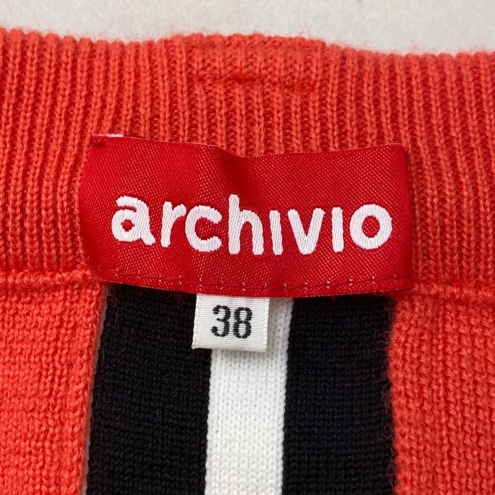 サイズ：38 ARCHIVIO アルチビオ ; ニットスカート 裾プリーツ