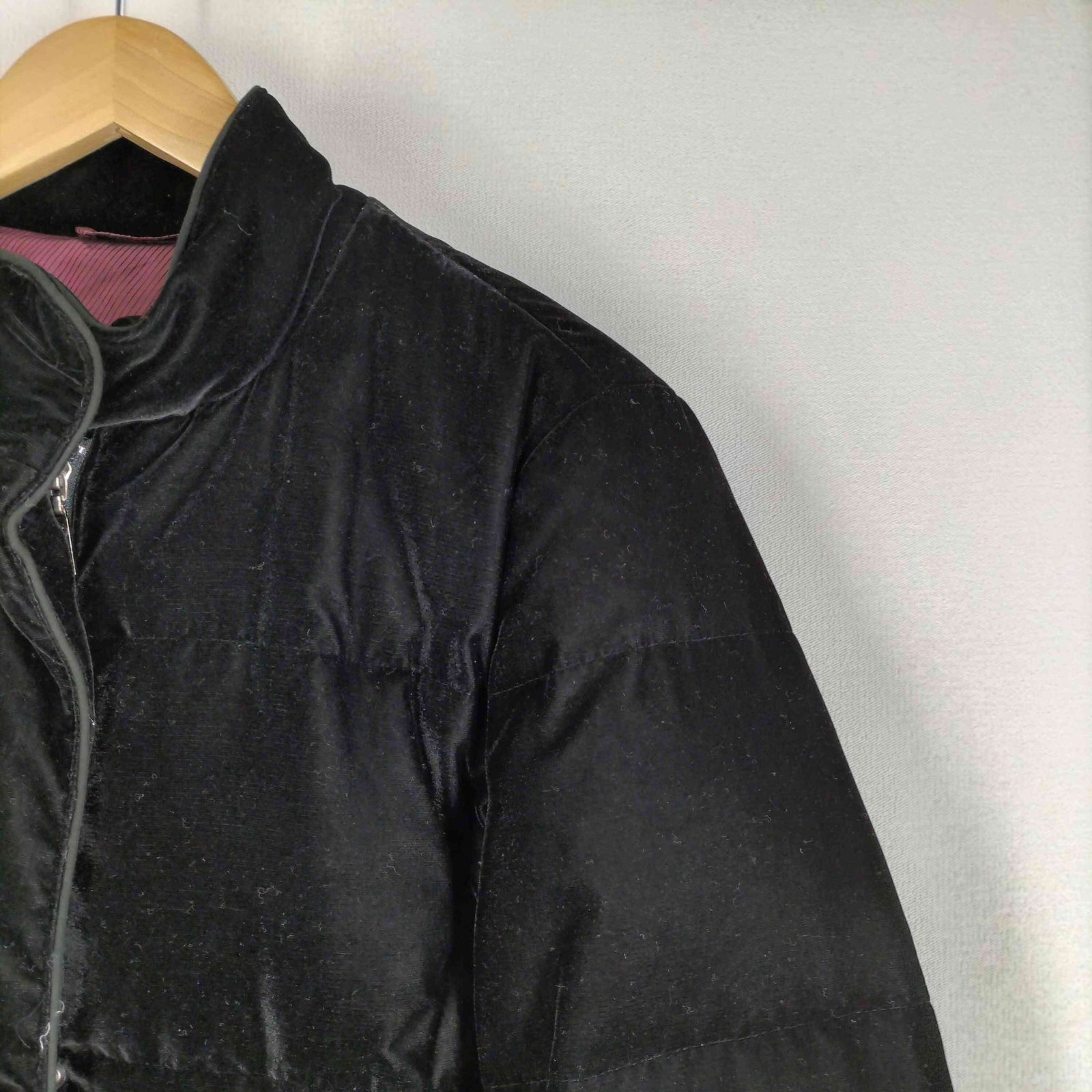美品✨希少✨️ アクアスキュータム ベロア ダウンジャケット ブラック アクアスキュータム AQUASCUTUM ベロア ダウンジャケット