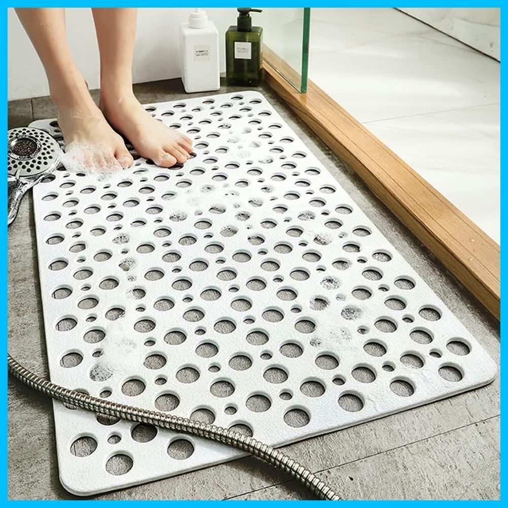 お風呂 すべり止めマット 浴室マット 洗い場 すのこ 浴槽マット 滑り止め 防カビ MEMETARO 抗菌 速乾 吸盤付き ソフト素材 転倒防止 介護用品 60 90CM