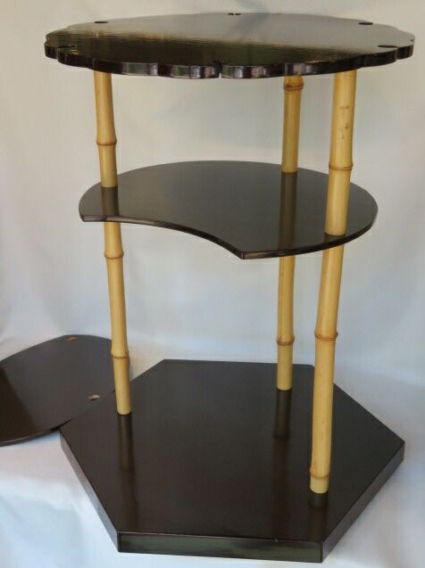 茶道具　美品　江戸千家　亀甲棚　八世一元斎好写　組立式茶棚　送料込み m14013776247_1.jpg?1716112690