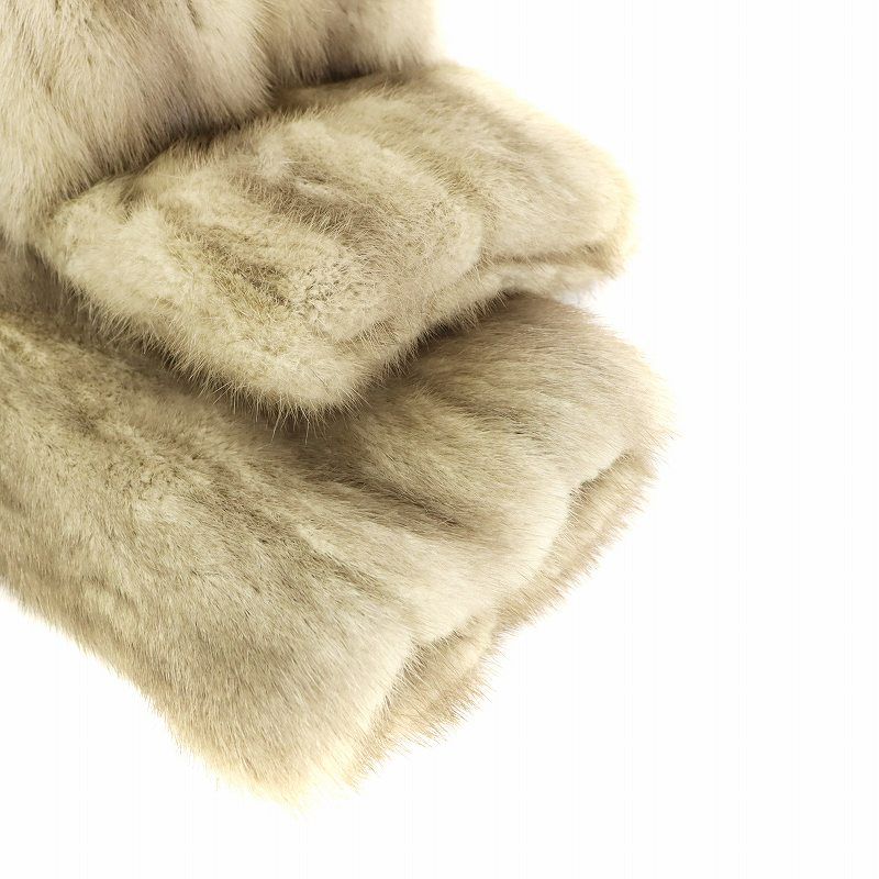 ノーブランド 毛皮コート ファーコート ミドル丈 サファイアミンク  